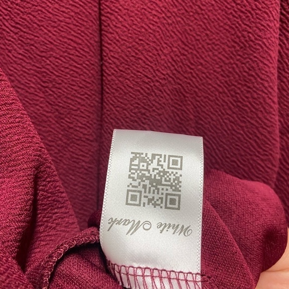 White Mark Dress Women Small Red Pleated Long Sleeve Pullover Burgundy - Picture 9 of 12